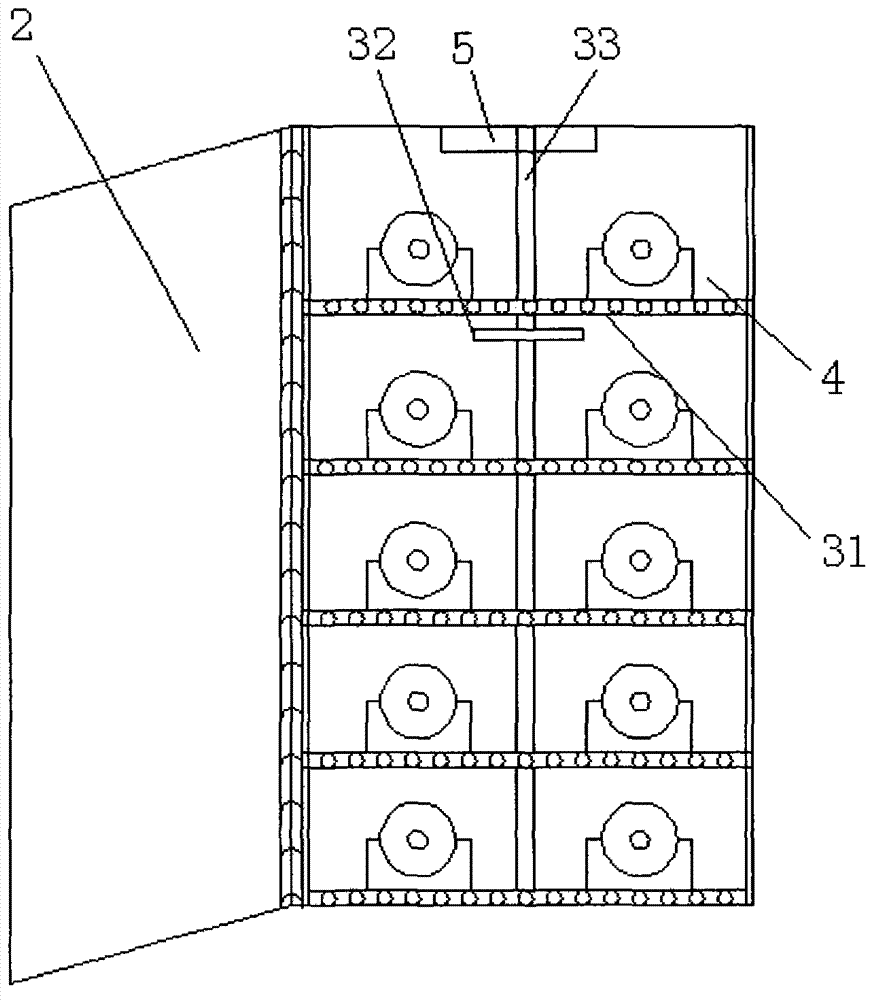 Wine cabinet allowing taking wine without opening door