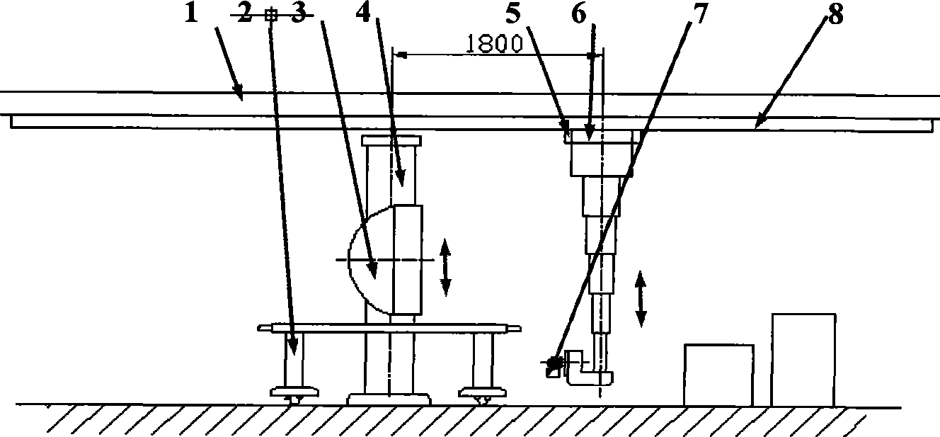 Suspension rack type digital radiation filming system driving-device