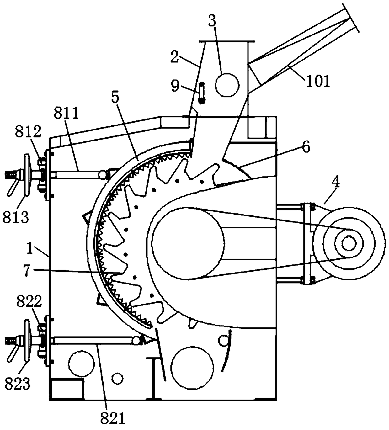 Husking machine for oil sunflowers