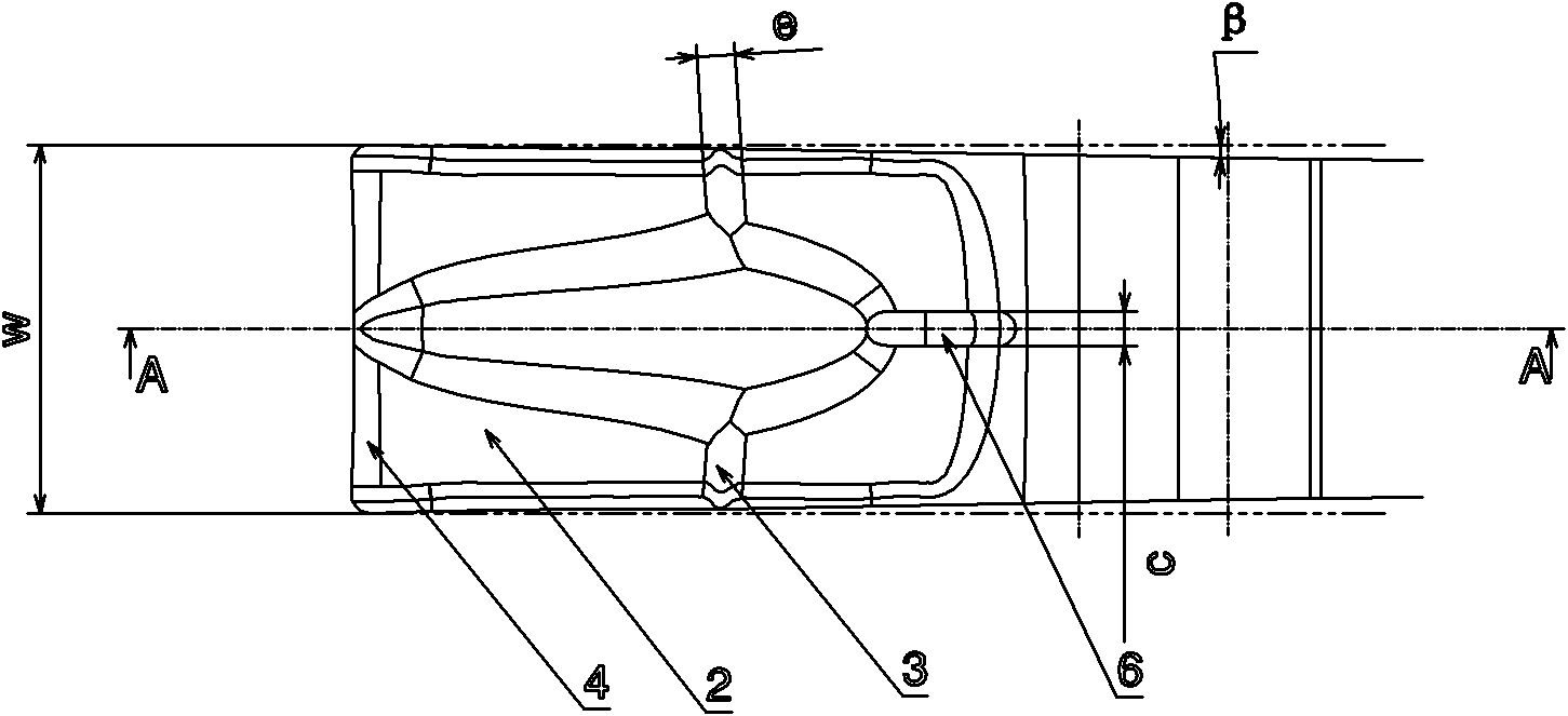 Vertical loading and clamping five-edge cutoff blade for rough machining