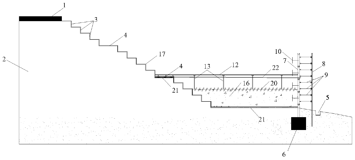 Foam light soil high-filled subgrade broadening construction method