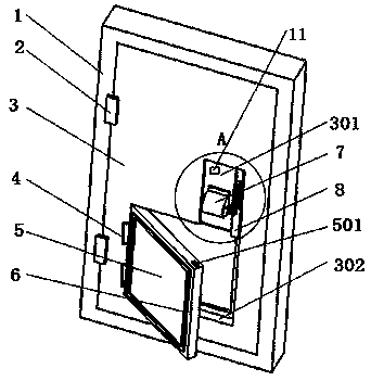 Burglarproof door convenient for escape