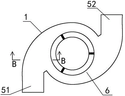 Cyclone separator provided with double inlets and double outlets