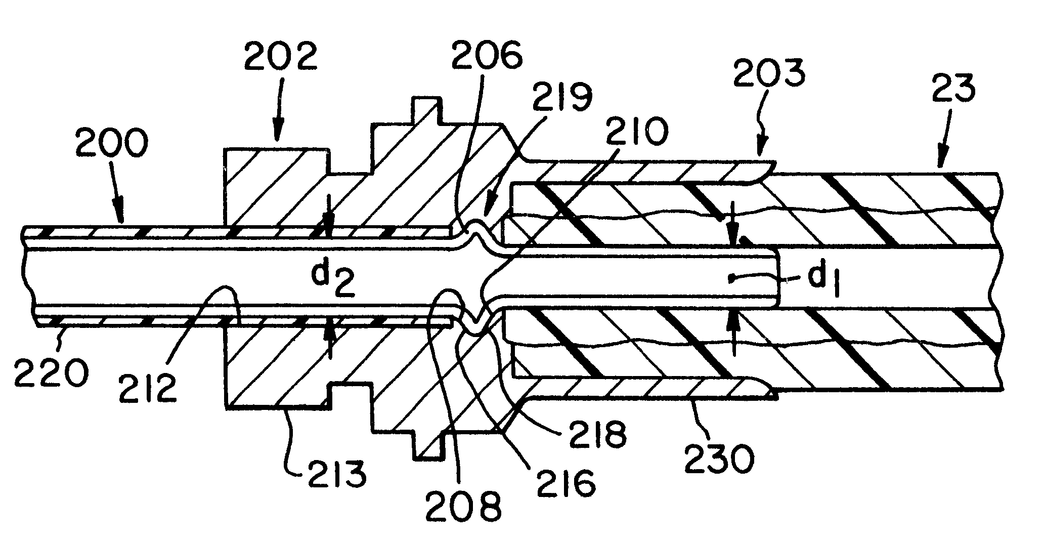 High-pressure integral tube coupling arrangements