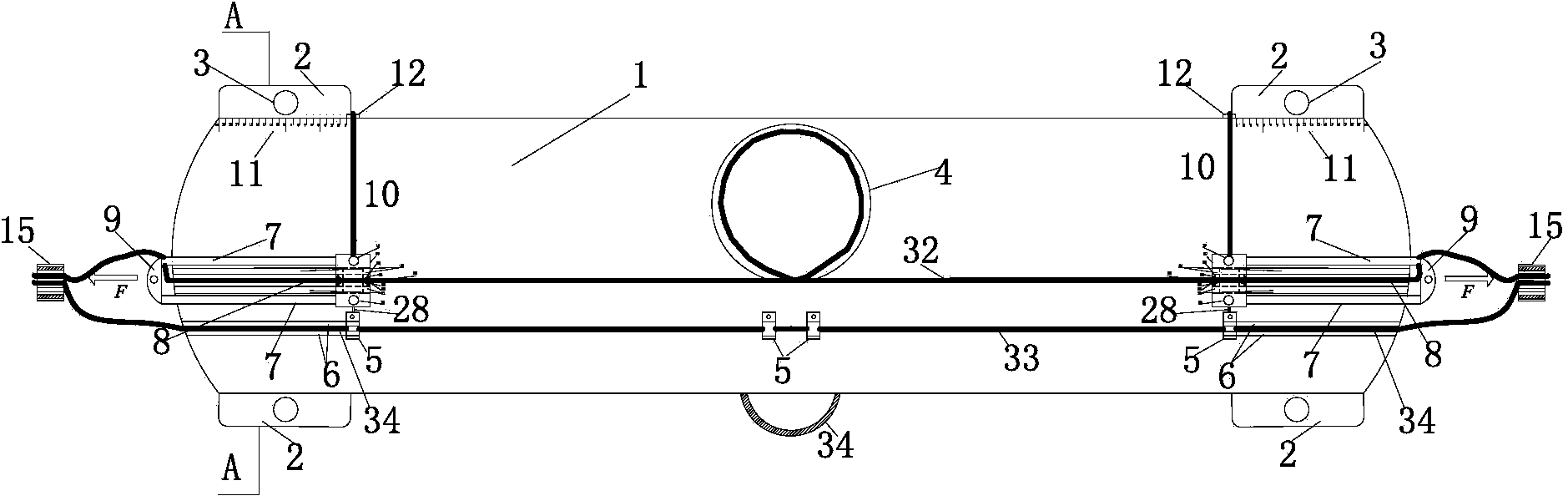 Optical fiber one- and two-way bending curvature double-channel tracking monitor and monitoring method