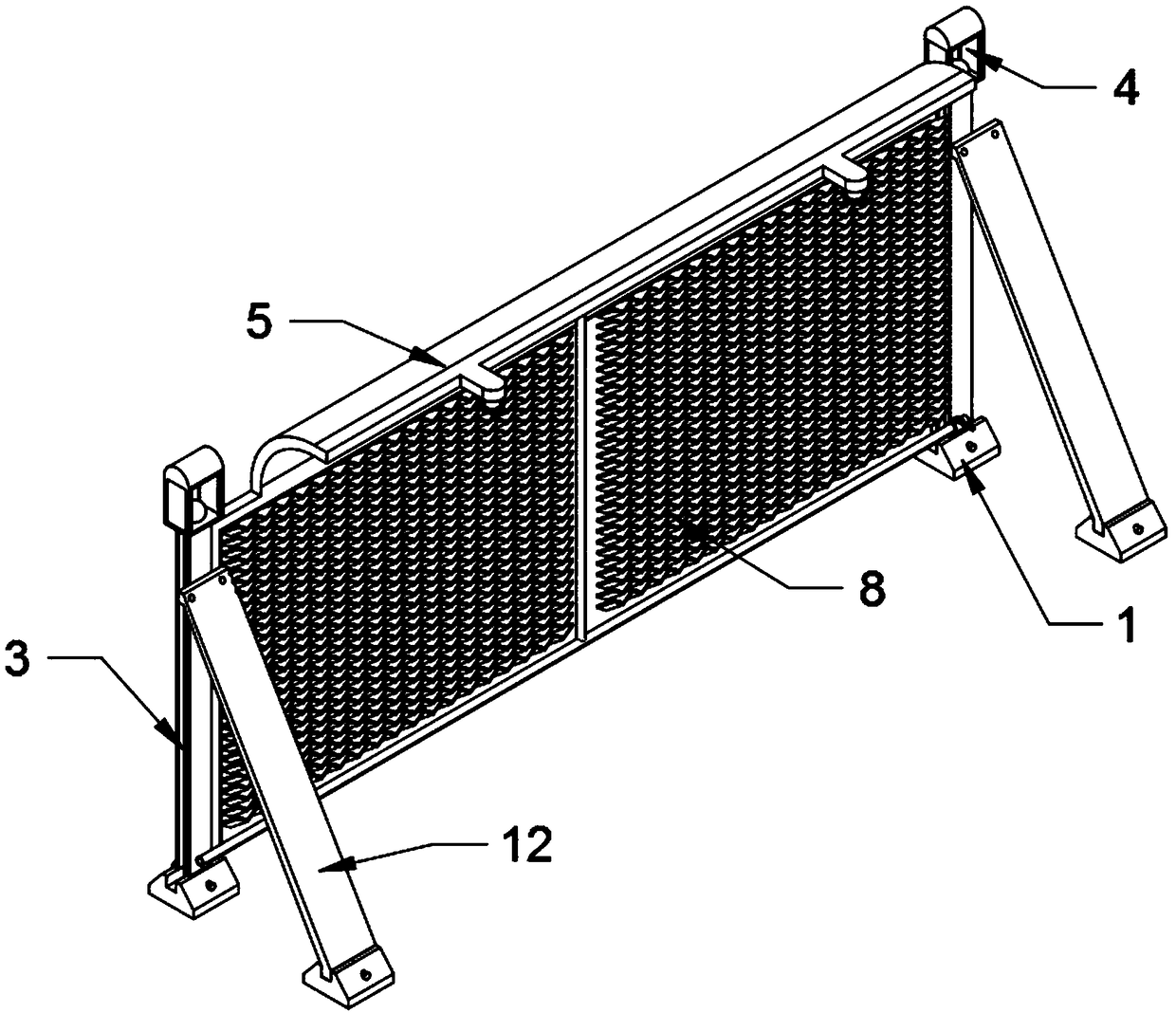 Dust-blocking type constructional engineering retaining structure