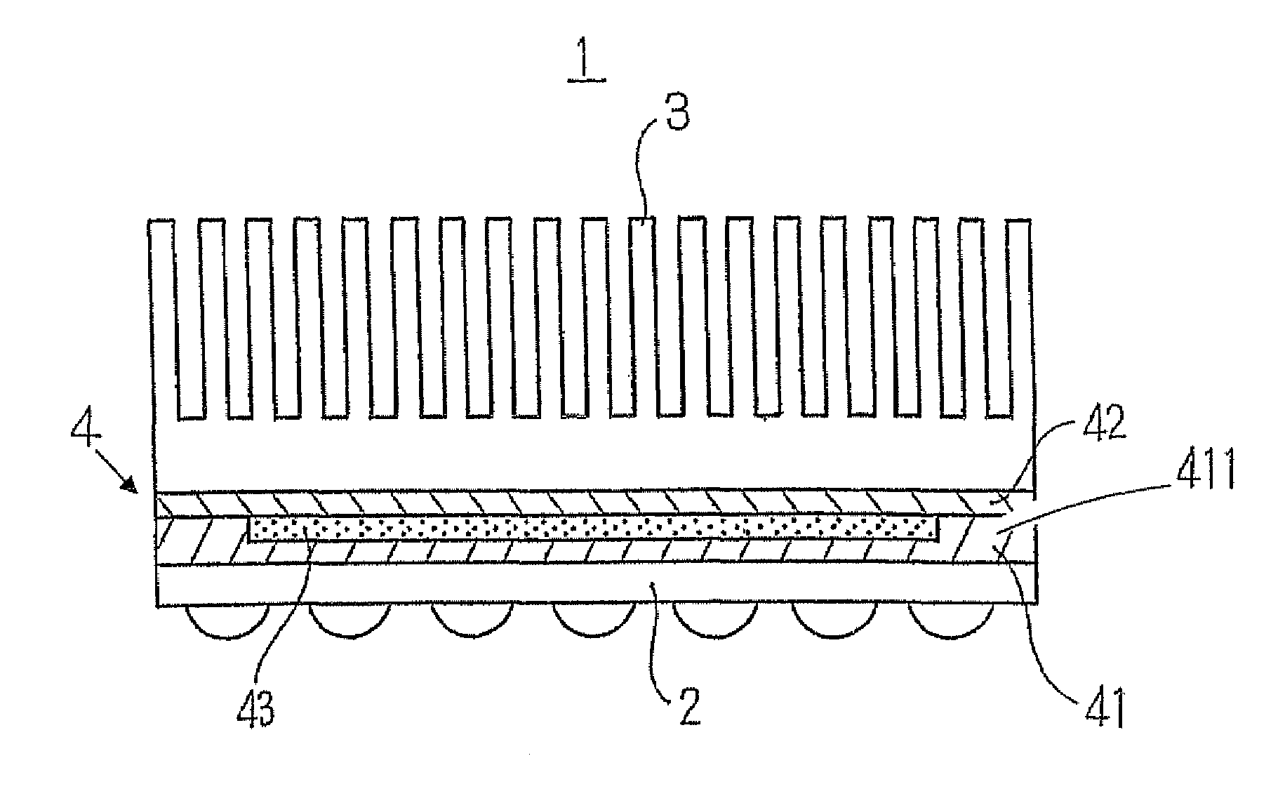 Electronic component and radiating member, and method of manufacturing semiconductor device using the component and member