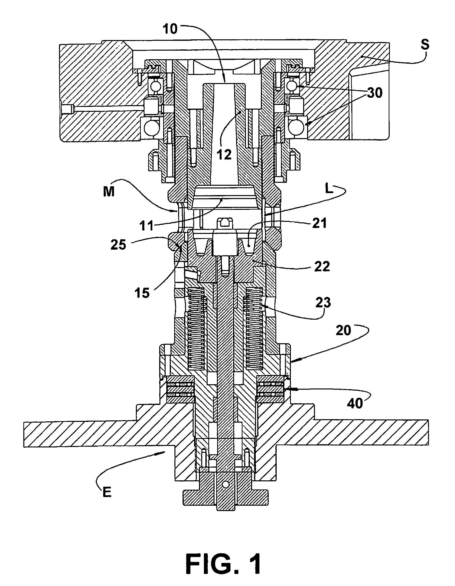 Bearing arrangement for a centrifugal casting machine