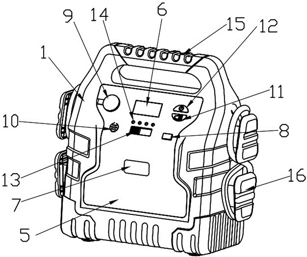 Large power automatic switching type vehicle starting power supply