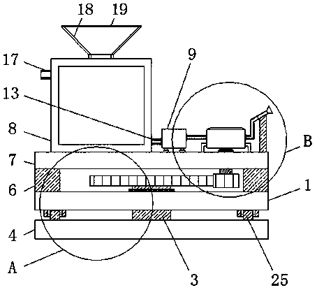 Irrigation device capable of uniformly sprinkling and irrigating for grain planting