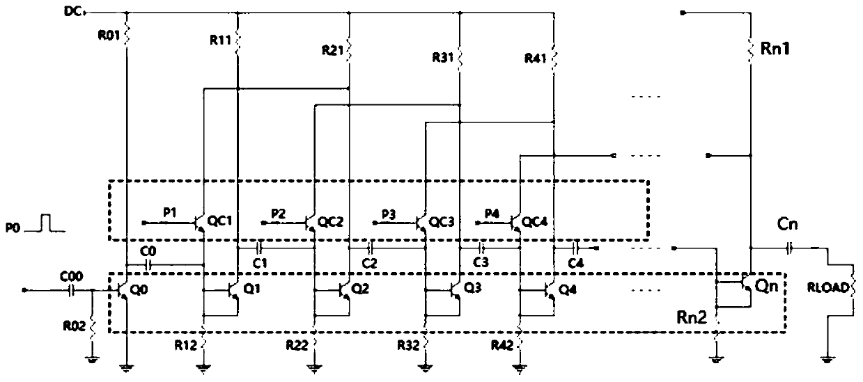 Output-adjustable nanosecond pulse source based on avalanche triode cascade circuit