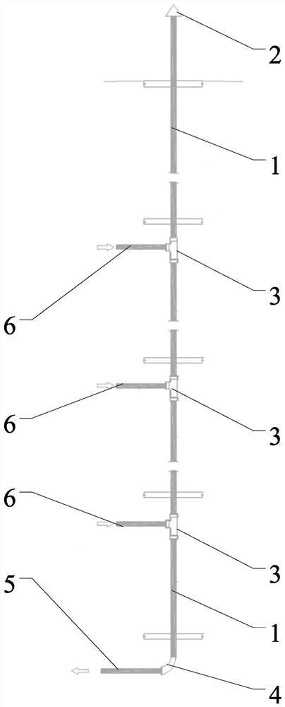 Spill-proof single riser drainage system