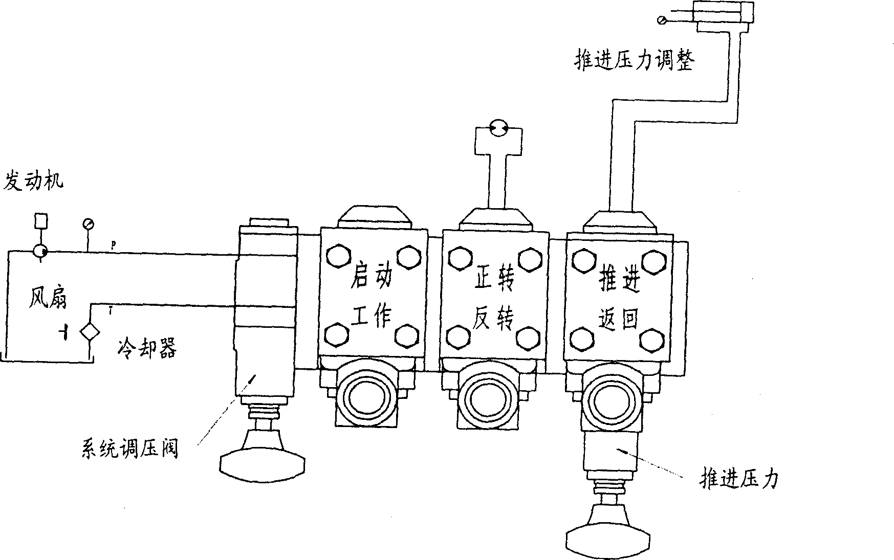 Integrated block type valve-block hydraulic control system for drilling machine