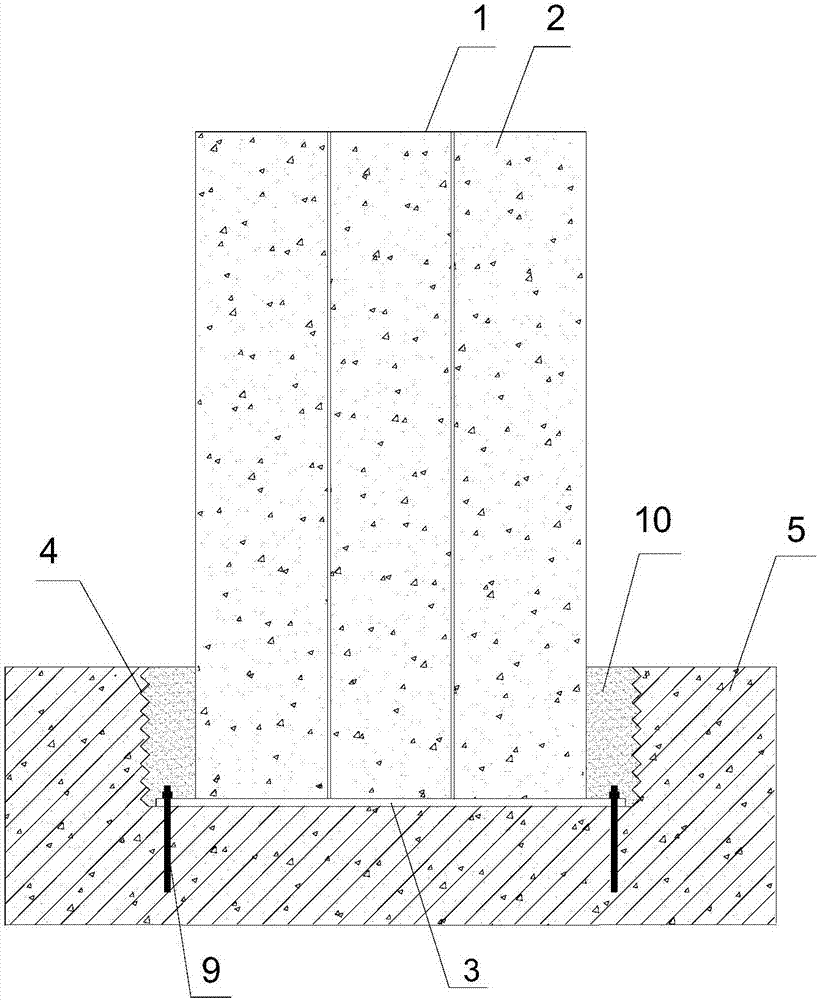 Composite pier with dumbbell-shaped concrete filled steel tubes, and structure and method for collection with cushion cap