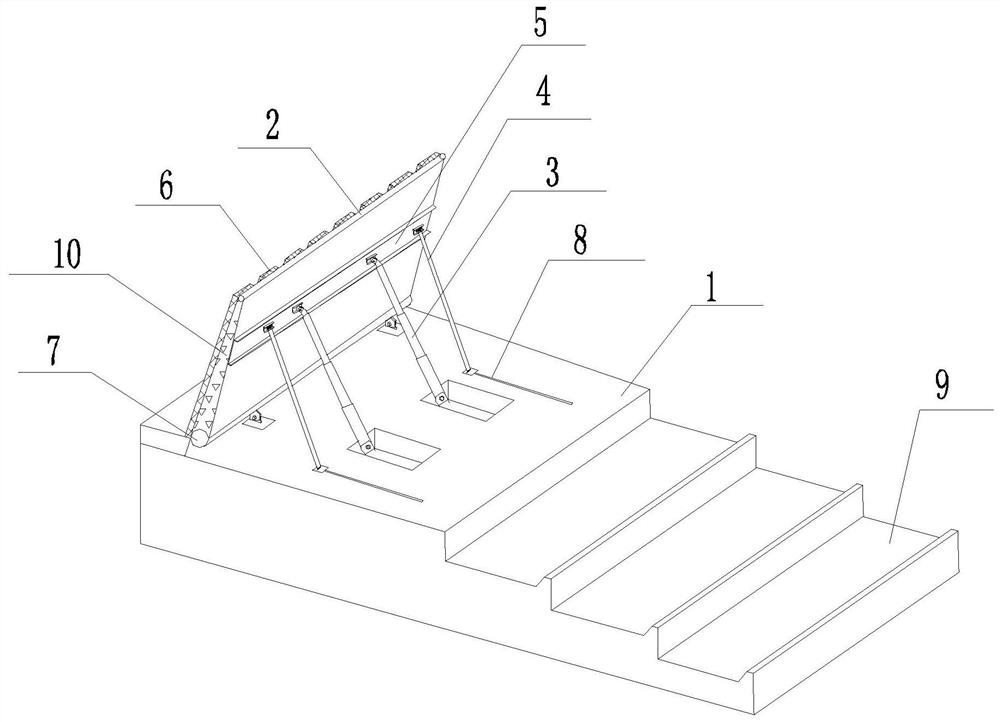 Impact-resistant split type hydraulic lifting dam capable of preventing turbulence