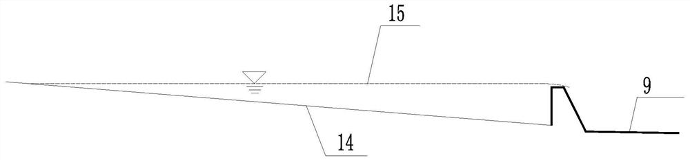 Impact-resistant split type hydraulic lifting dam capable of preventing turbulence