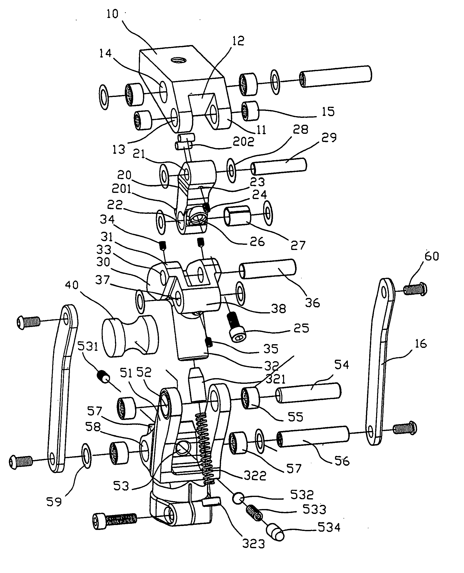 Prosthetic knee joint structure