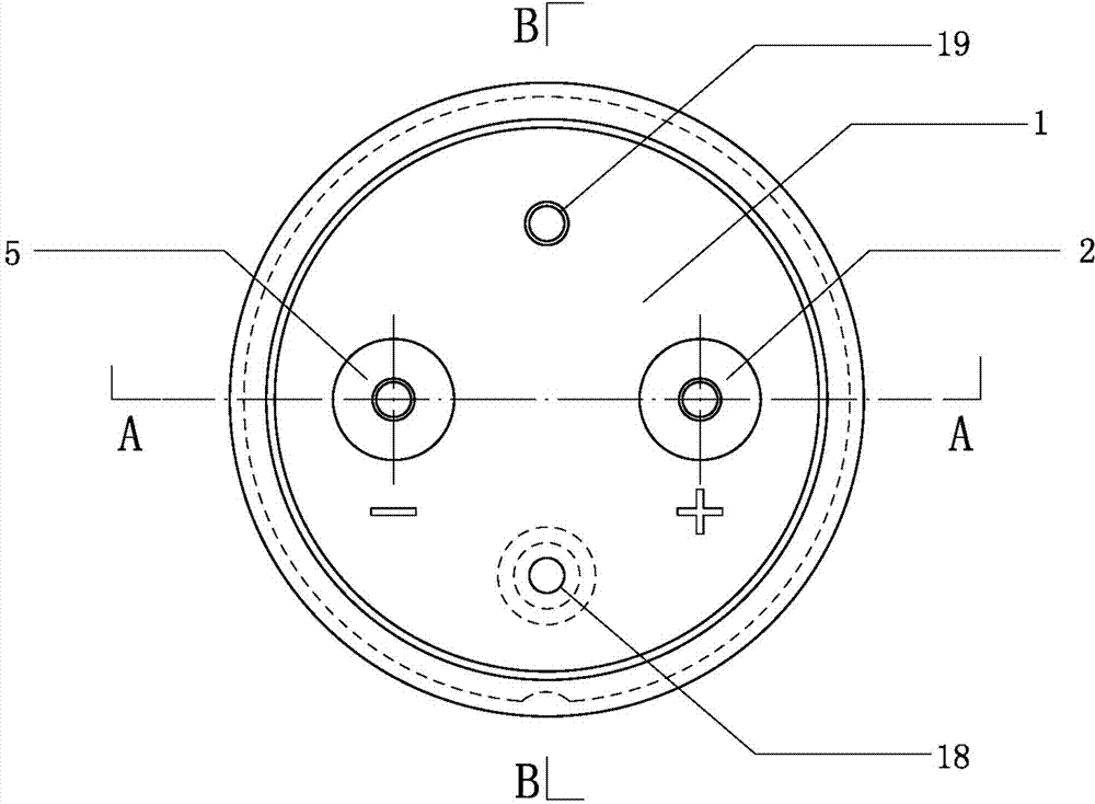 Cylindrical lithium ion battery cover plate, cylindrical lithium ion battery and production method of cylindrical lithium ion battery