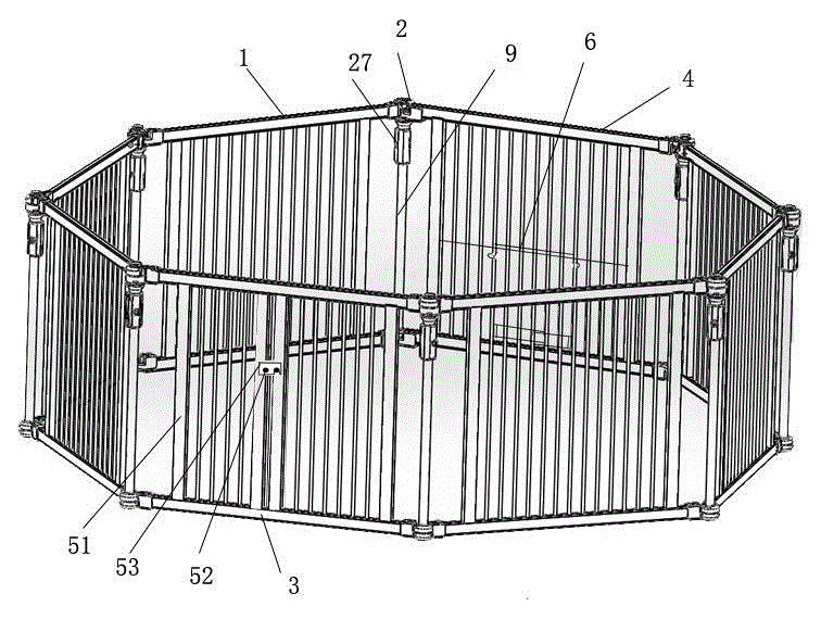 Multi-edge safe fence with pet door