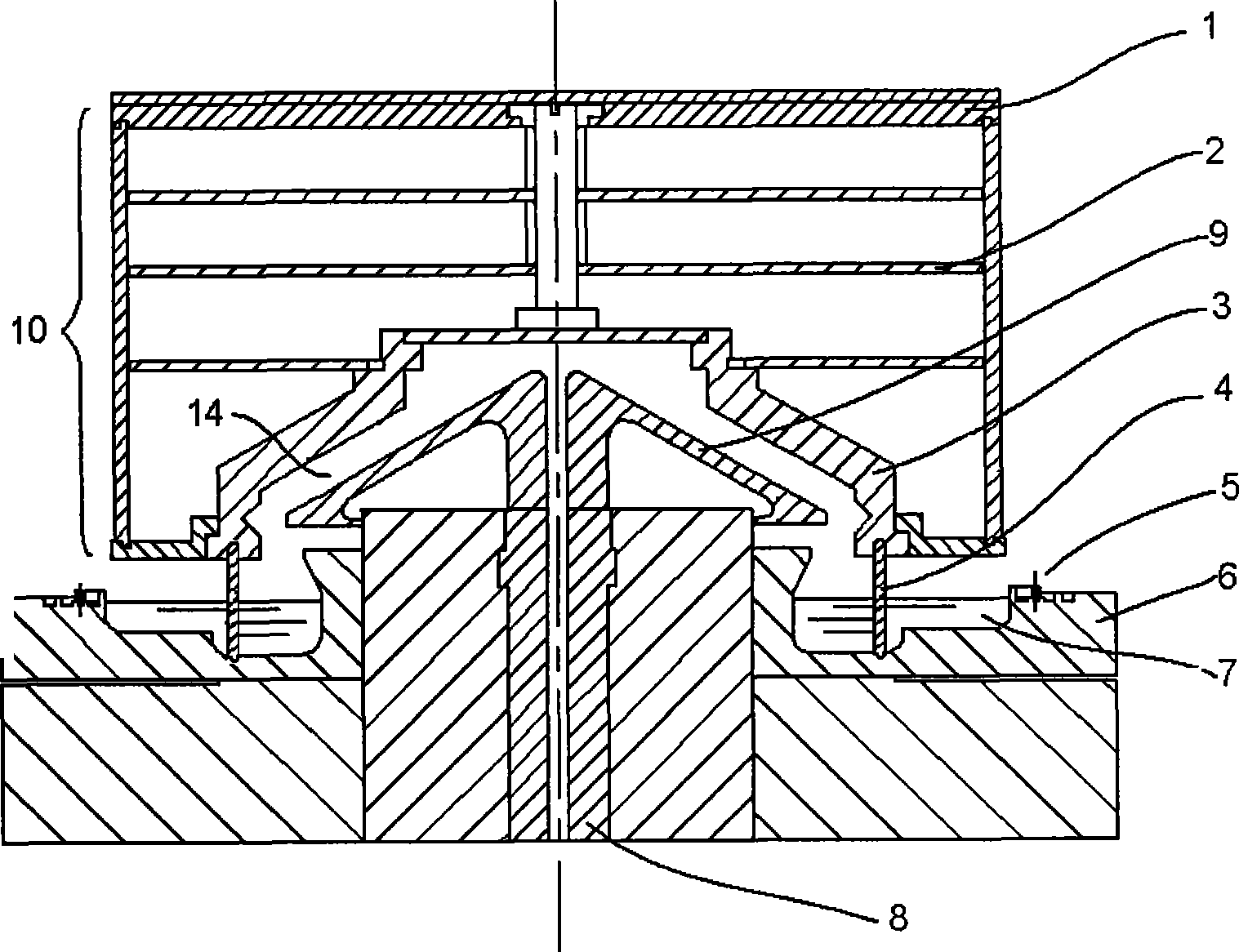 Apparatus for producing zonal polycrystalline silicon by edge limited silicon film growth method