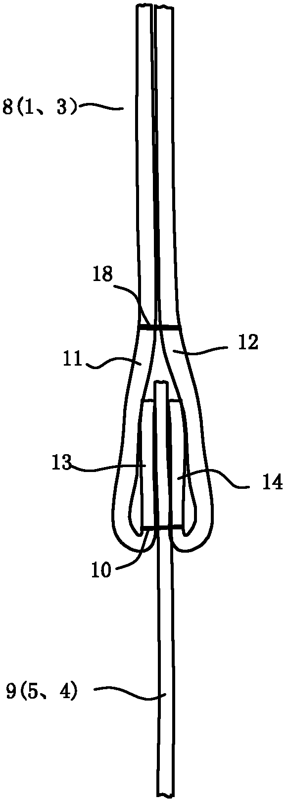 Tightening edge connecting structure, underwear using structure, and processing technology