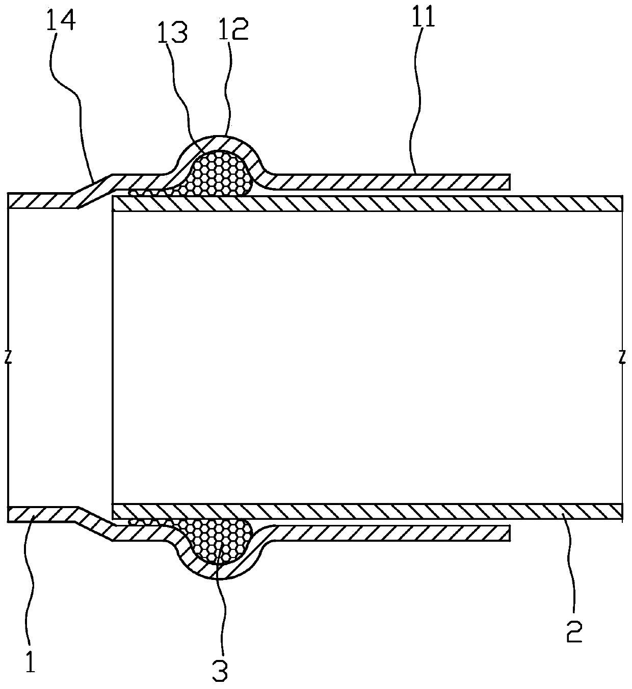 Lip-seal clamping and pressing type pipe fitting connector and installation process thereof