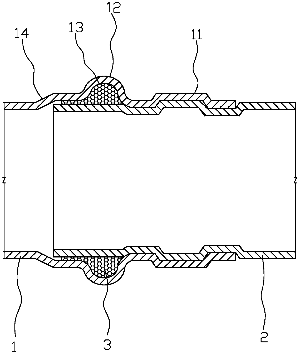 Lip-seal clamping and pressing type pipe fitting connector and installation process thereof