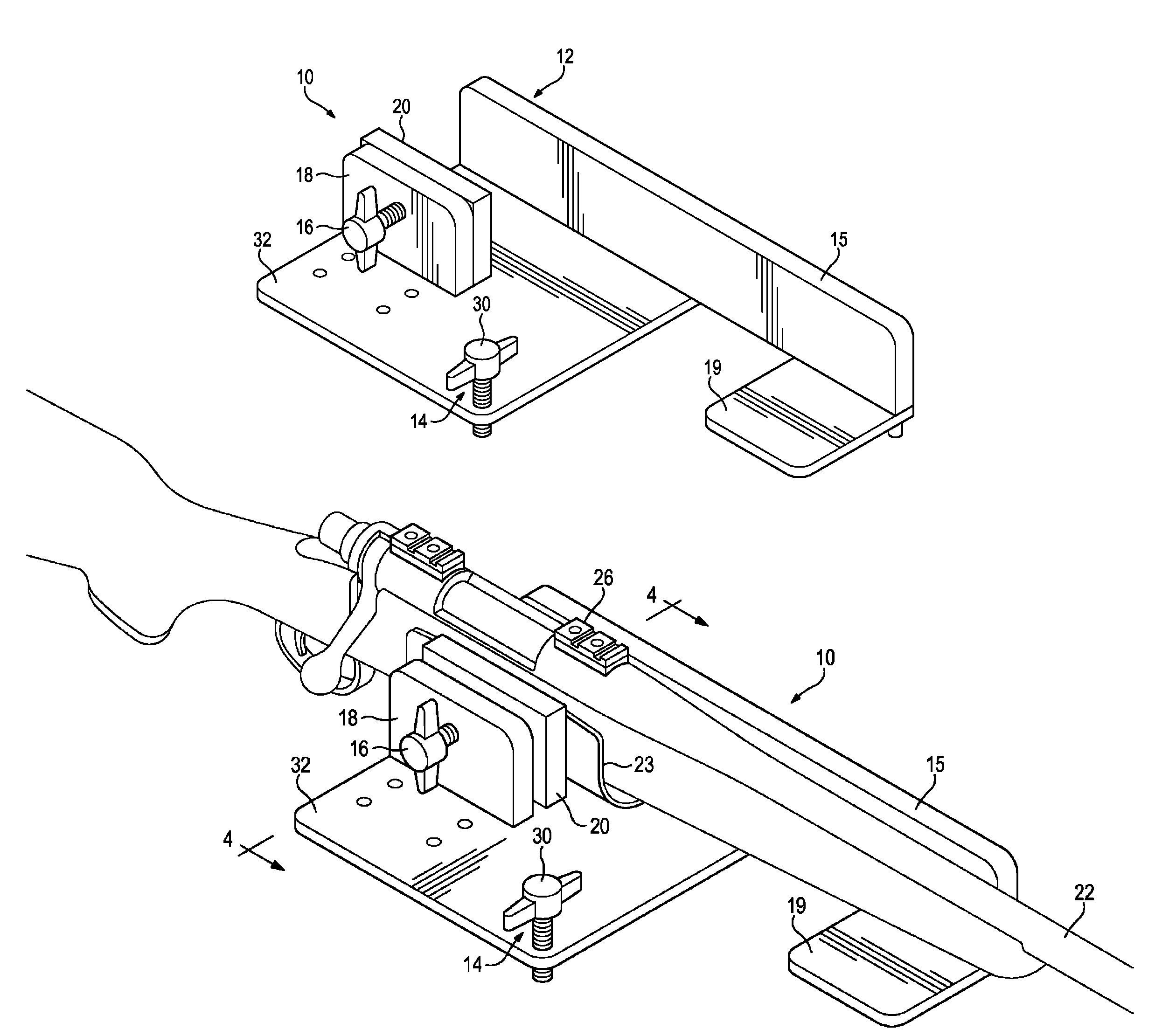 Rifle scope installation fixture and method of use