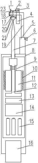 A portable automatic snow and ice removal device for electromagnetic looped network loop closing cables