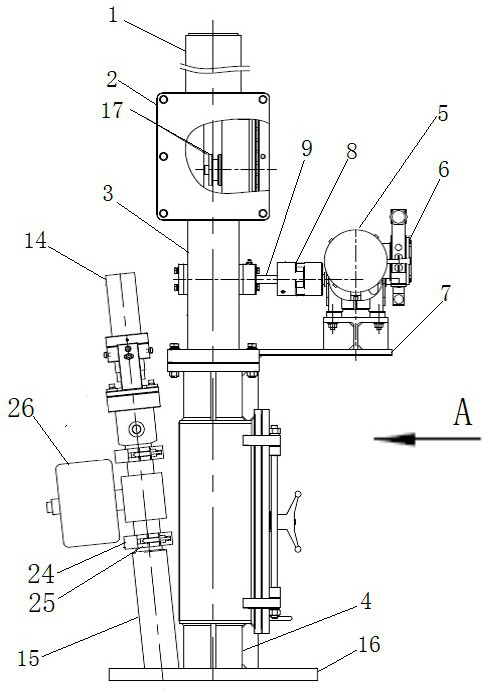 Temperature measuring device of vacuum precision casting furnace