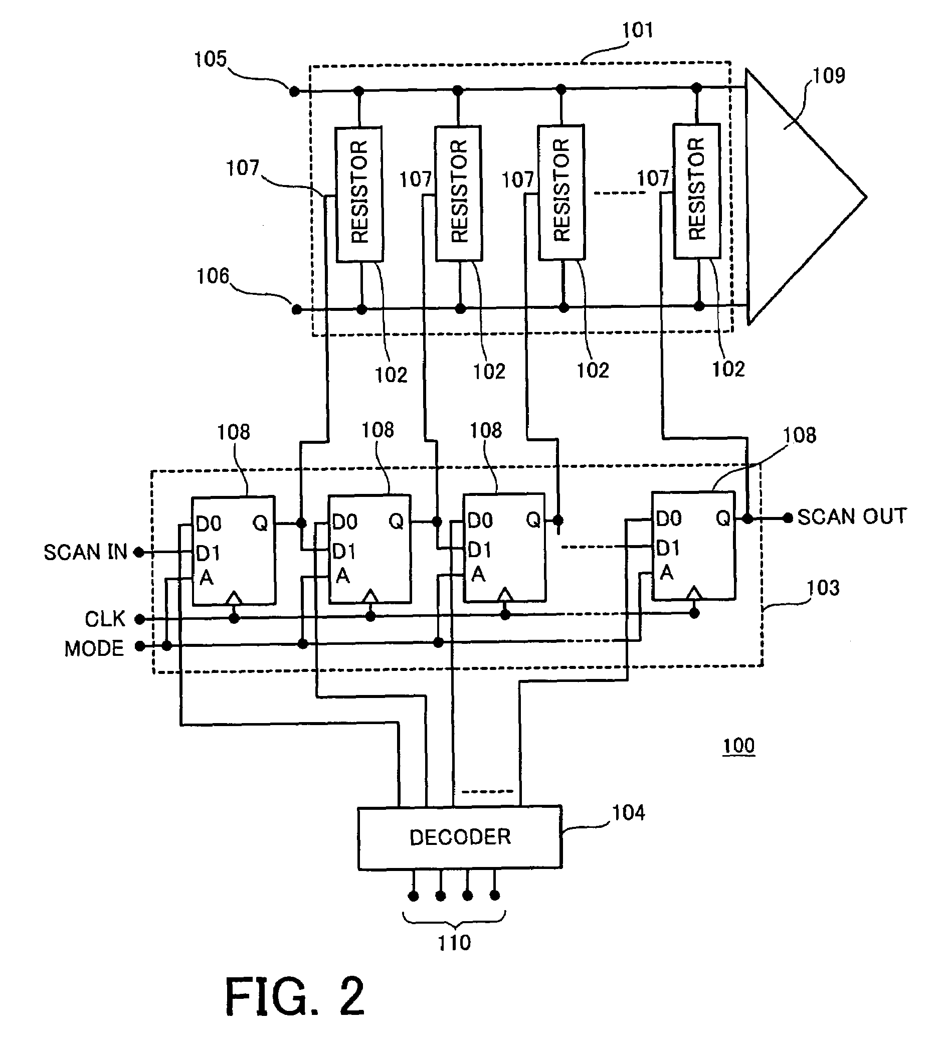 Terminating resistor device and a method for testing a terminating resistor circuit