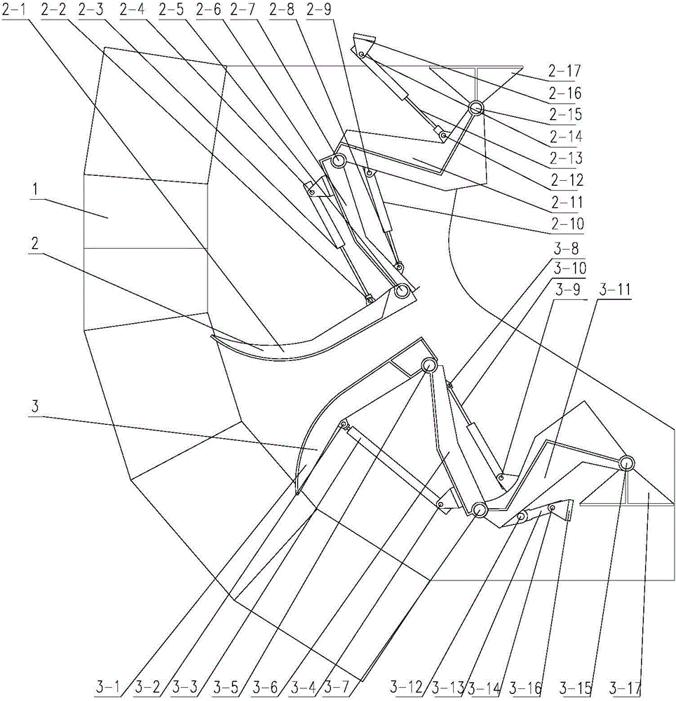 Free jet all-altitude air inlet device based on asymmetric two-arm robot