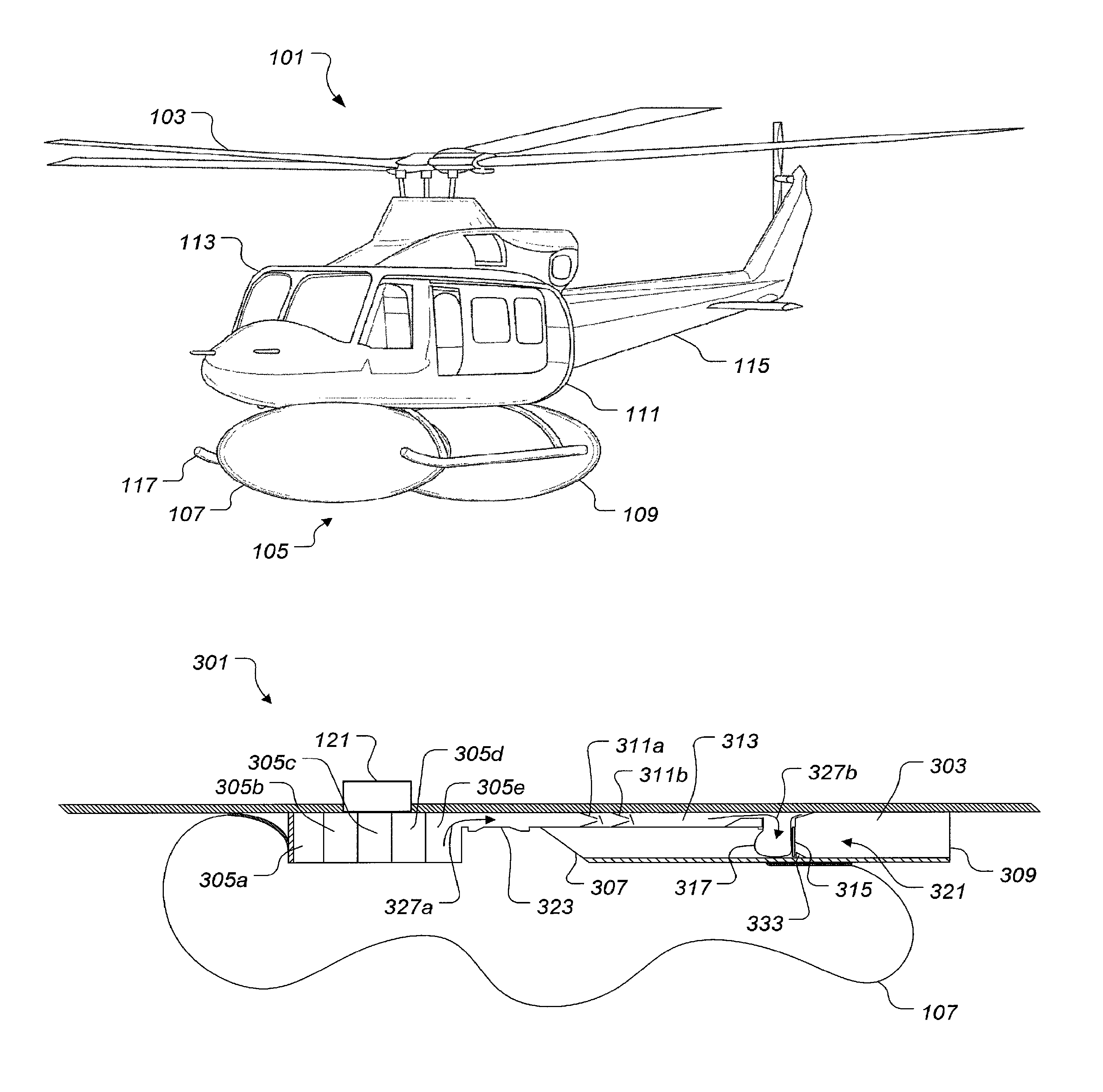 Active vent and re-inflation system for a crash attenuation airbag