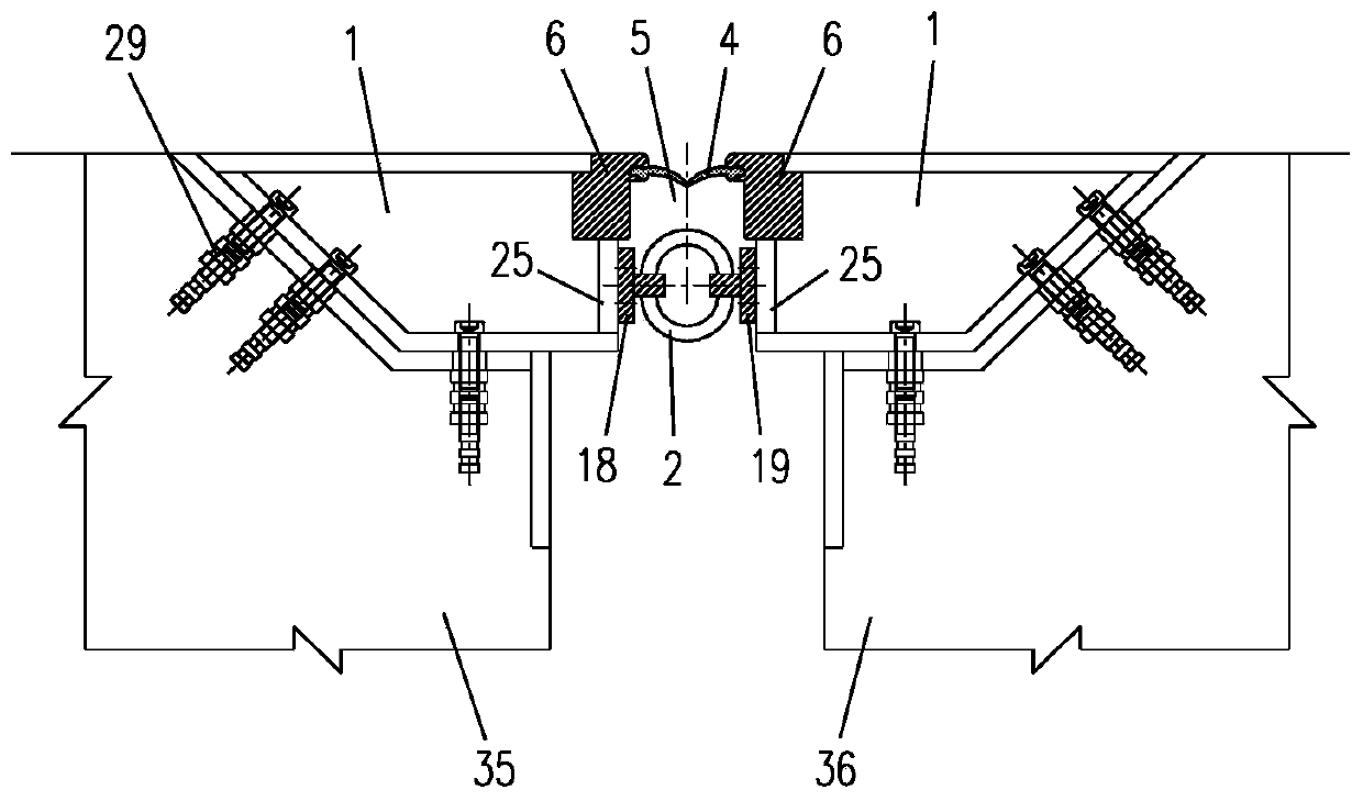 Steel wire rope damping shock absorption expansion joint and bridge