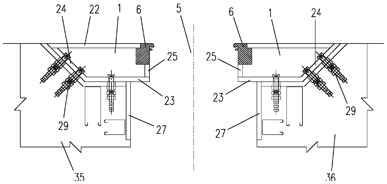 Steel wire rope damping shock absorption expansion joint and bridge