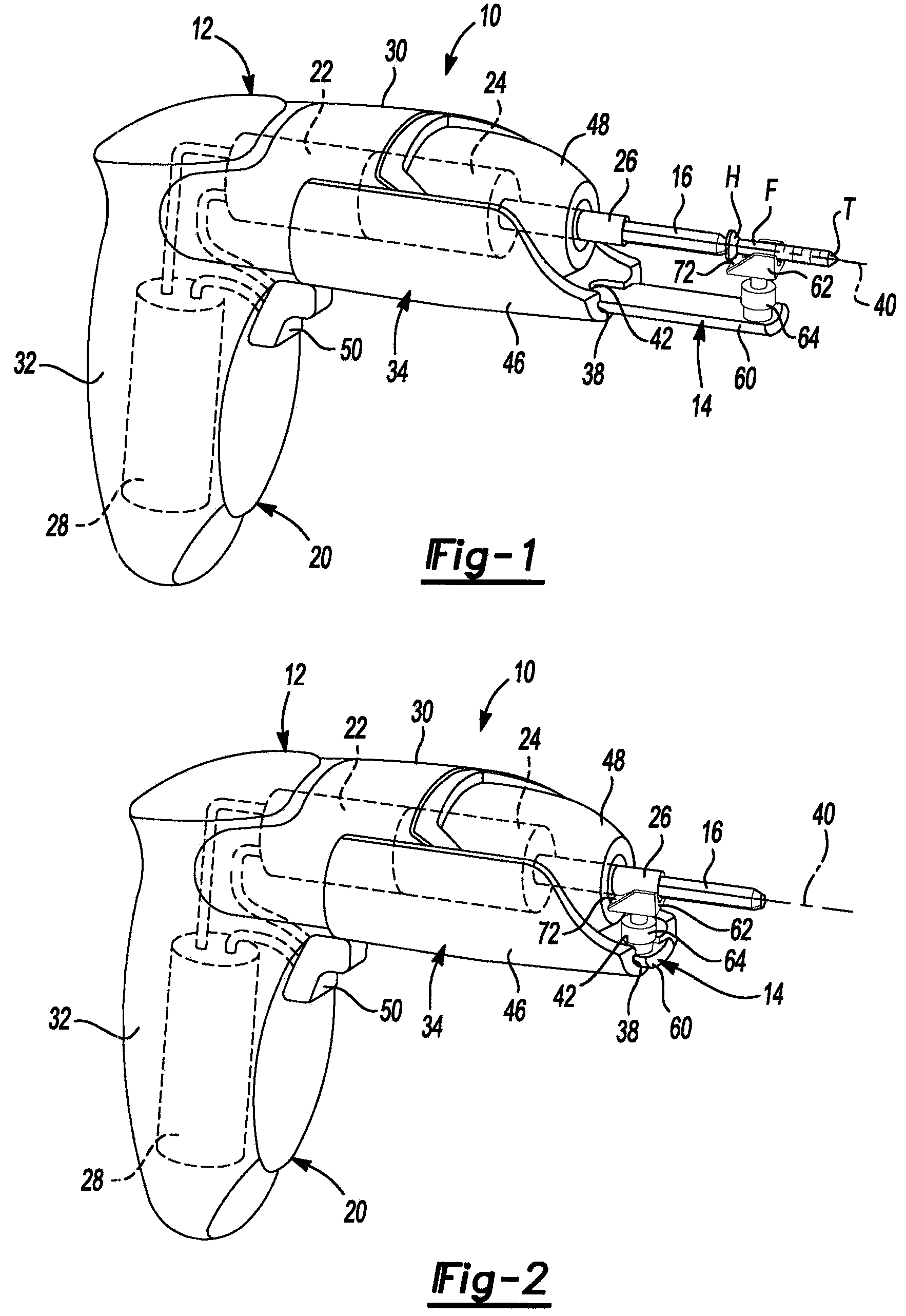 Tool assembly having telescoping fastener support