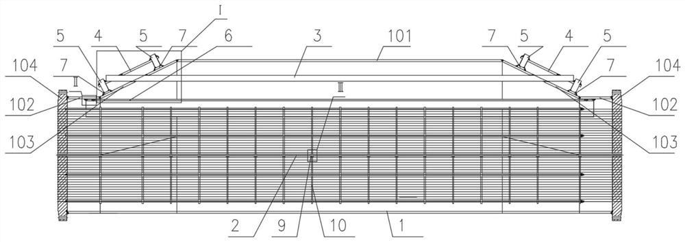 Kettle type heat exchanger with fixed tube plate