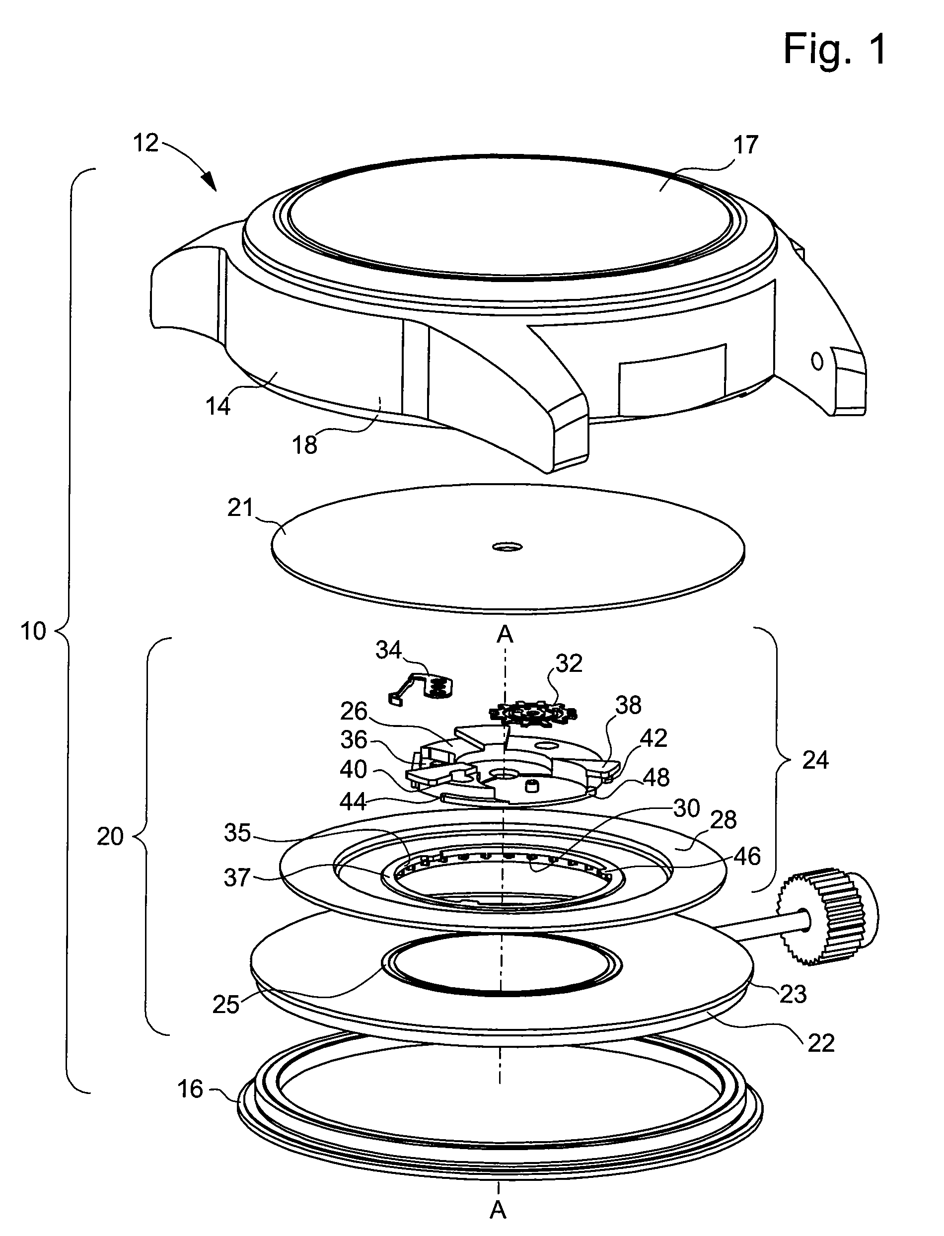 Timepiece movement fitted with a display module