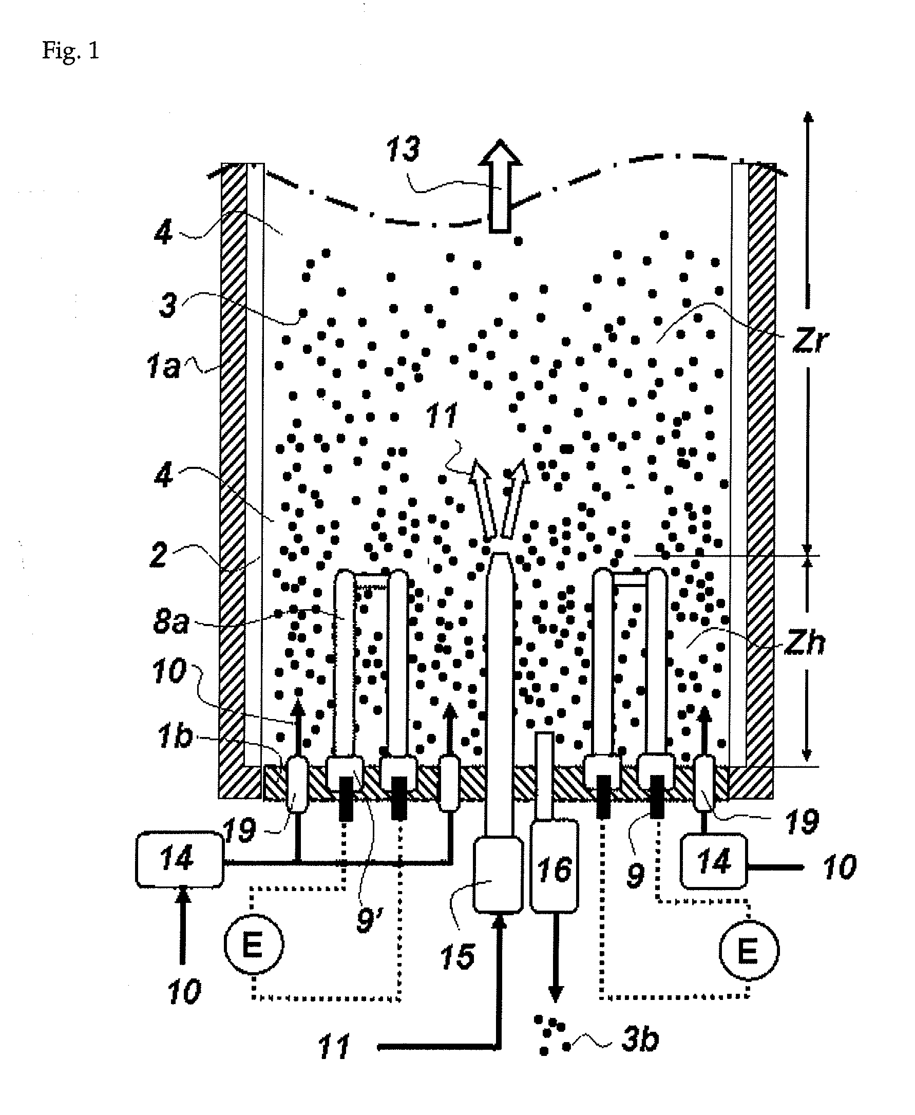 Method and apparatus for preparation of granular polysilicon