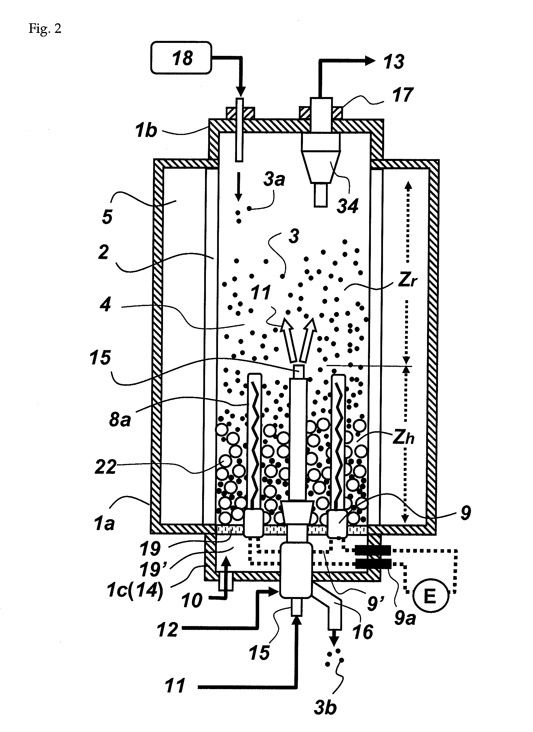 Method and apparatus for preparation of granular polysilicon