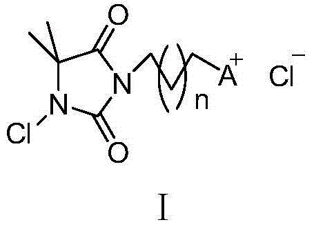 Quaternary phosphonium salt type N-halamine antibacterial agent and preparation method thereof