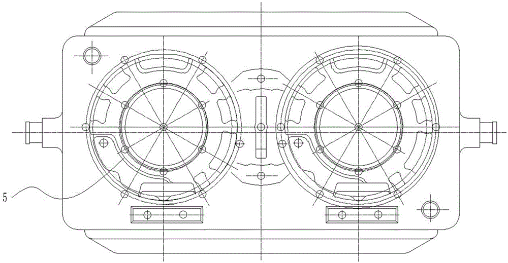 Method for casting bearing cap on subway locomotive by using sand faced permanent iron molding technology