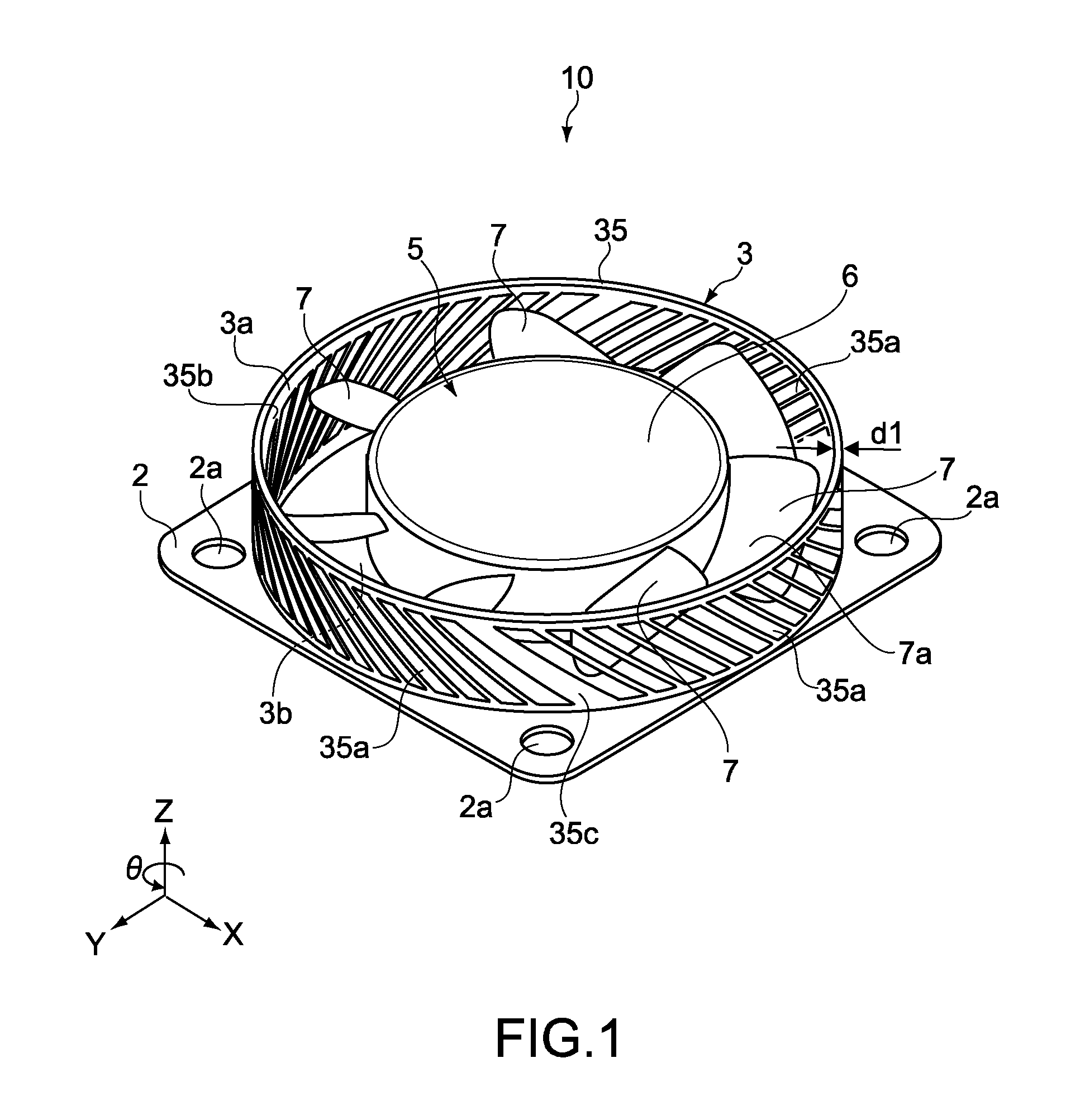 Axial fan apparatus, housing, and electronic apparatus