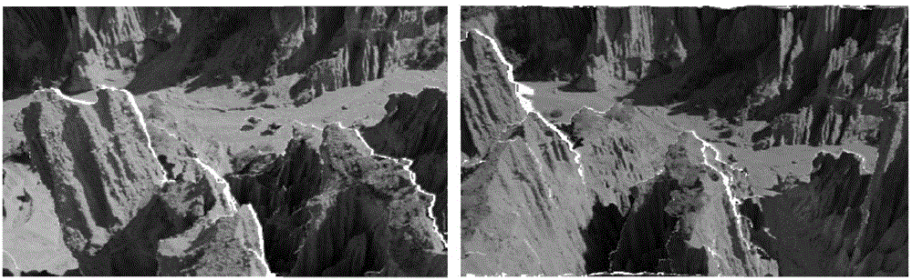 Time-domain-consistent cavity region repairing method for static scene video shot in motion