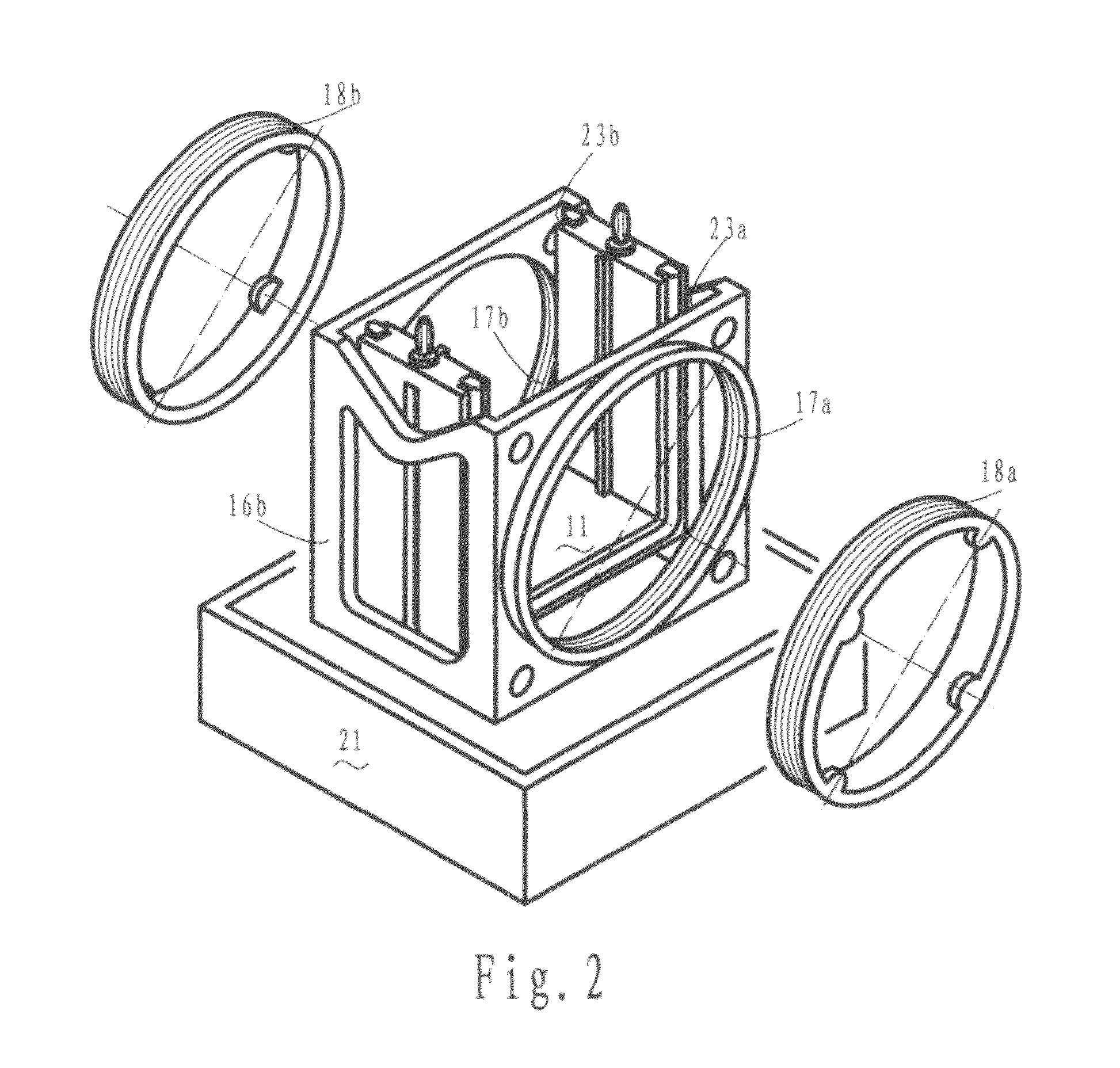 Vertical slice gel electrophoresis cell