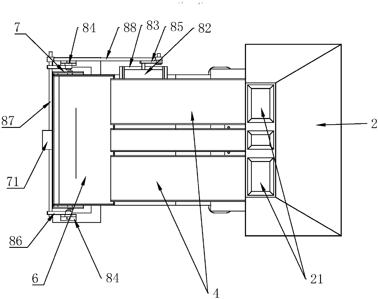 Automatic and quantitative distributing device for tea