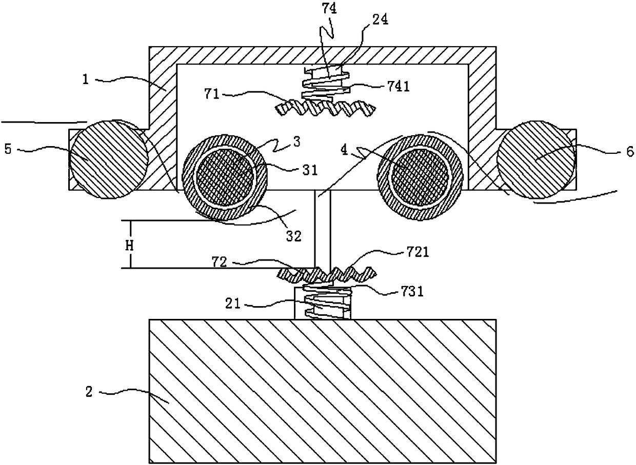 Flattening device for PVC film processing