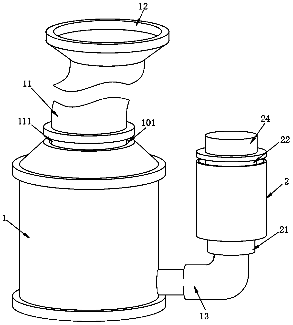 Secretion suction device for gastroenterology nursing