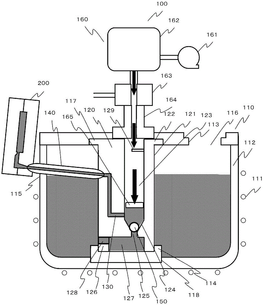 Hot chamber caster for aluminum alloy