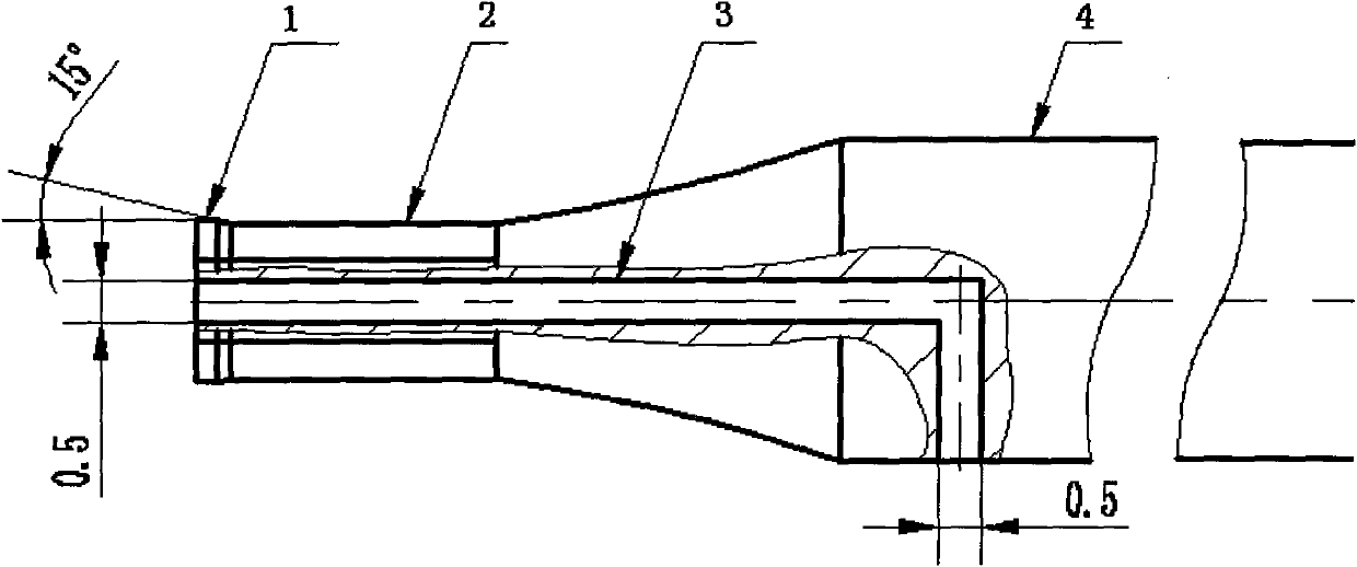 Punch for machining irregularly-shaped hole at thread of thin-wall part